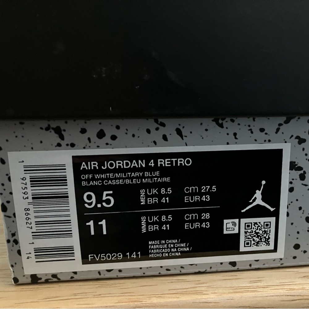 Nike Air Jordan IV 4 Retro Military Blue 2024 Sneakers Shoes w/OG Box! Dunk SB - Picture 5 of 13